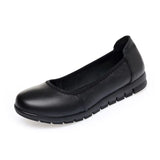 Womens Black Shoes Slip On Slip Resistant Loafers Work Office Flats Breathable