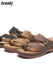 Summer Women Wedges Slippers Med Heel Platform Shoe with Metal Buckle Casual Lady Sandal