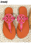 Women Shoes Sandals Summer Low Heel Shoes Leather Gladiator Luxury Shoes Women Designers Shoes for Women Women's Shoe