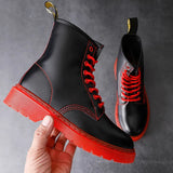 Boots Women 2021 New Winter Chunky Platform Boots Thick Bottom Punk Genuine Leather Motorcycle Botas Women Plus Size