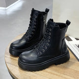 Ankle Boots Flat Heel Shoes Women Lace Up Winter Autumn Shoes Daily Short Boots Woman Footwear Size 35-40