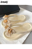 New Fashion Bowknot Women's Slippers Summer Women Slippers Indoor Outdoor Flip Flops Beach Shoe Home Non-slip EVA