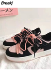 Sewing Men Sneakers Contrasting Colors Light Flat Shoes Ladies Outdoor Luxury Men Running Shoes Heart Pattern Women