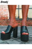 Heels 14cm High Heels Platform Shoes Women Sandals Summer 2023 Female Shoes Casual Platform Slippers Gladiator
