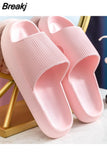 Slippers for Women Summer Thick Platform Sandals Wedges Indoor Bathroom Non-slip Slides Ladies Men Slides Beach Woman