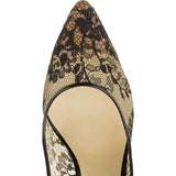 Large-Size Pointed High-Heeled Lace High-Heeled Party Banquet