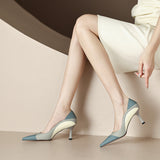 Color Pointy High Heels Women's Single Shoes 2023 Spring Summer New Fashion Shoes All Match Small
