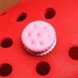 Resin Shoe Buckle Accessories Simulation Sandwich Biscuits Shoe Decoration Jibz for Croc Charms Bracelets Kids Gifts