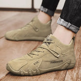 for Men Casual Sneaker Leather Non Slip Luxury Shoes Men Motorcycle Short Boots Comfortable Moccasins Zapatillas