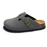2023 New Outside Buckle Cork Slipper Casual Men Solid Color Beach Non-slip Closed Toe