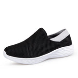 Breakj Spring New Flying Women's Shoes For The Elderly Walking Shoes Light Flat Leisure Shoes Comfortable Lazy