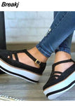 Women's Sandals Summer Vulcanized Shoes Fashion Tassel Casual Style Flat Shoes Solid Color Thick Bottom Women's