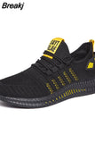 Men Sneakers Mesh Casual Shoes Lac-up Breathable Lightweight Walking Sneakers Men Shoes Plus Size Summer Tenis