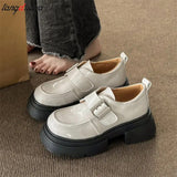 Student Shoes Girl Lolita Shoes Vintage PU Leather Platform Mary Janes Shoes Womens Japanese Style JK Uniform