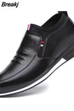 Leather Men Casual Shoes Luxury Mens Loafers Breathable Slip on Black Driving Shoe Man Low Top Business Cowhide