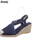 Shoes for Women Slip on Closed Toe Espadrille Platform Women Sandals 2023 Summer Shoes Platform Sandalias De Mujer
