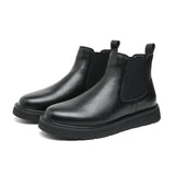 Breakj 2023 New Set Of Foot British Wind Help Thick Bottom Male Black Spot Round Head Martin Boots 86270-R