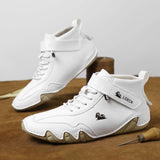 Men Casual Sneaker Leather Shoes Free Shipping Luxury Brand Sports Shoes Lace-up Ankle Boots Waterproof Winter Motorcycle
