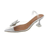 New Summer Crystal Butterfly Transparent Women's High Heels Women's Shoes Summer Slingback Wedding Bridal Shoes