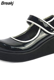 Design Buckle Decor Platform Mary Janes Pumps 2023 Spring Dropship Platform Sweet Comfy Woman Shoes