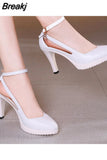 Pumps Luxury Pointed Toe Office Lady Pumps Black Ladies High Heels Sandals 2023 Women Leather Office Shoes Summer