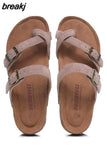 2023 New Summer Unisex Beach Cork Slippers Casual Women Men Nubuck Leather Solid Color Non-slip Flip Flops