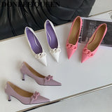 Pointed Toe Thin High Heels Shoes Women Female Pumps For Party Dress Shoes Brand Chain Decoration