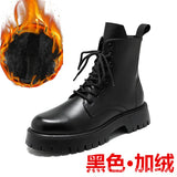 Breakj Size Men's Martens 45 British Wind Chelsea Men's Boots 46 Winter Cargo High-Top Leather Boots And Down