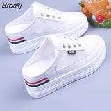 Slippers Women's Mesh Surface Hollowed Summer Versatile Student Bones Outdoor Breathable Closed Toe Mesh Casual Shoes