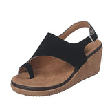 2021 Women Comfy Plain Shoes Wedge Heel Ladies Casual Big Toe Foot Correction Sandals Orthopedic Bunion Corrector Flip