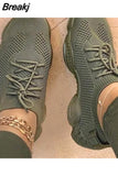 Women Sneakers Mesh Shoes Flats Breathsble Walking Casual Female Comfort Ladies Plus Size Tenis Feminino Gym Shoes
