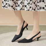 High-Heeled Women's Sharp Head Thin Heel 2025 Spring And Autumn New Baotou Sandals Retro Small Scented Fairy