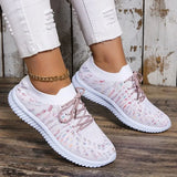 Women's Colour Knitted Loafers Autumn Lightweight Breathable Soft Sole Flats Shoes Women Non Slip Walking Shoes Size
