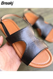 New Women Flat Sandals PU Leather Open Toe Ladies Beach Shoes Summer Sexy Slippers Footwear Buckle Strap Fashion
