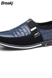 Casual Men's Leather Shoes Slip-On Loafers for Men Business Moccasins Office Men Work Flats Trend Driving Shoes Big