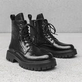 Breakj Martin Boots Male Autumn And Winter Long Tube Overalls Net Red High Street Soft Leather British Yuppie Male Boots