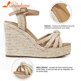 Platform Sandals For Women Wedges Ankle Strap Open Toe Espadrille Wedge Summer Women Sandals Shoes Great