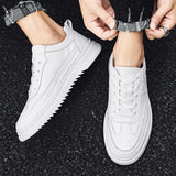 Men Shoes lace up Fashion genuine Leather Board Shoe Comfortable Casual Shoes men Outdoor Male Sneakers Tenis
