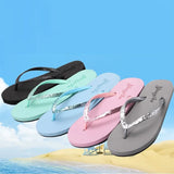 Women Flip Flops Flat Summer Shoe 2023 Outdoor Fashion Bling Women's Shoes Beach Slippers Comfortable Sandals Female Flipflop