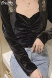 Vintage Blouses Women Puff Sleeve Square Collar Tops Female Lace Design Office Ladies Sweet 2023 Summer Korean