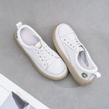 Women Shoes Spring Summer Real Leather Sneakers Woman White Breathable All-matcch Casual Shoes