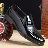Men Leather Shoes Fashion Male Flats Round Toe Men's Business Formal Shoes Comfortable Office Dress Shoes Wedding