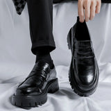 Breakj Shoes Men British Platform Casual Derby Shoes Business High End Wedding Low Top Martin