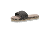 Breakj Summer New Large-Size Lady Thick-Soled Sandals Temu Word Thick-Sed Fish Mouth Rope Cool