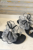 Cute Bowtie Decorate Non-Slip Sandals Slipper Flats Mules Casual Fashion Female Flip Flops Mesh Beach Slides