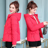 Women's Winter Jacket Parkas Short 2021 New Fashion Women's Winter Coat Down Jacket Outwear Hooded Basic Jacket