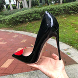Love Heart Patchwork Women Pointed Toe Stiletto High Heel Shoes 12cm 10cm 8cm Customize Ladies Chic Designer