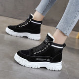 Boots Women Shoes Warm Plush Fur Ankle Boots Winter Female Slip On Flat Casual Shoes 2023 Waterproof Ultralight