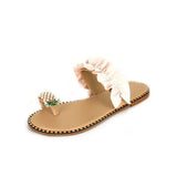 Large Size Sandals And Slippers For Women 2024 New Toe Sandals Pineapple Lace Sandals From