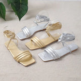 Summer Shoes for Women Fashion Open Toe Flat Sandals Solid Color Women Shoes Sexy Lace Up Sandalias De Mujer Plus Size